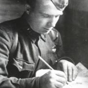 Анатолий Капитонович Иванников - комиссар 313-й стрелковой дивизии. 01.05.1943 г.